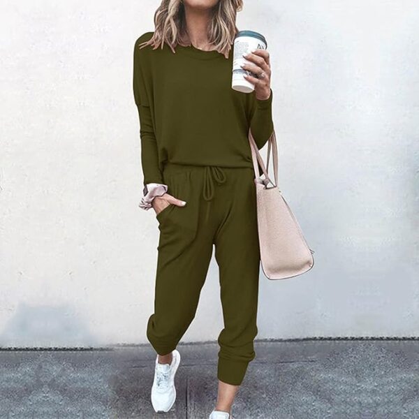 APIVOE Jogger Sets for Women 2 Piece Lounge Sets Fall Sweatshirt and Pants Sets 2 Piece Outfits Matching Two Piece Sweat suits - Image 2